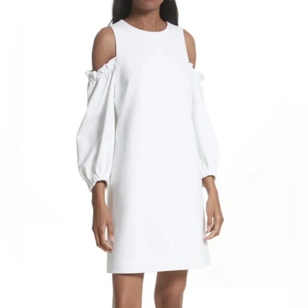 Tibi White Cold Shoulder Mini Dress NWOT